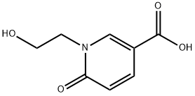 1-(2-hydroxyethyl)-6-oxo-1,6-dihydropyridine-3-carboxylic acid Struktur