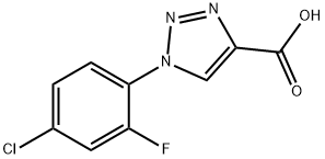 1-(4-chloro-2-fluorophenyl)-1H-1,2,3-triazole-4-carboxylic acid Struktur