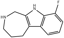 9-fluoro-1H,2H,3H,4H,5H,10H-azepino[3,4-b]indole Struktur