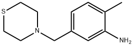 2-methyl-5-(thiomorpholin-4-ylmethyl)aniline Struktur