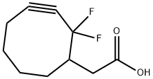 3-Cyclooctyne-1-acetic acid, 2,2-difluoro- Struktur