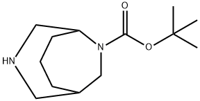 tert-butyl 3,9-diazabicyclo[3.3.2]decane-9-carboxylate Struktur