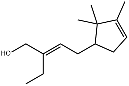 (2E)-2-ethyl-4-(2,2,3-trimethylcyclopent-3-en-1-yl)but-2-en-1-ol Struktur