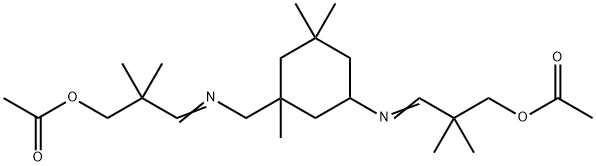 3-[(3-{[(3-acetoxy-2,2-dimethylpropylidene)amino]methyl}-3,5,5-trimethylcyclohexyl)imino]-2,2-dimethylpropyl acetate Struktur