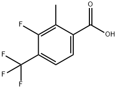 3-fluoro-2-methyl-4-(trifluoromethyl)benzoic acid Struktur