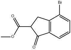 methyl 4-bromo-1-oxo-2,3-dihydro-1H-indene-2-carboxylate Struktur