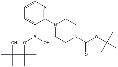 2-(4-tert-Butoxycarbonylpiperazinyl)pyridine-3-boronic acid, pinacol ester Struktur