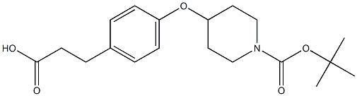 N-Boc-3-[4-(piperidin-4-yloxy)phenyl]propanoic acid Struktur