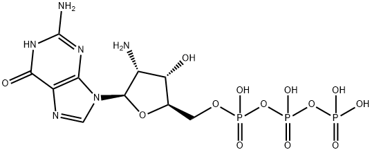 2'-Amino-2'-deoxyguanosine-5'-triphospate tetralithium salt Struktur