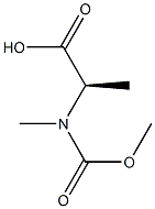 (2R)-2-[(methoxycarbonyl)(methyl)amino]propanoic acid Struktur