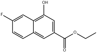 ethyl 6-fluoro-4-hydroxy-2-naphthoate Struktur