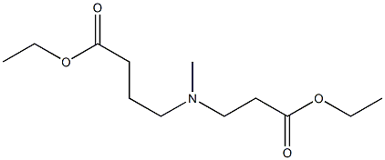 ethyl 4-[(3-ethoxy-3-oxopropyl)(methyl)amino]butanoate Struktur