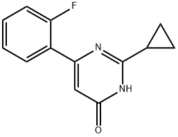 4-Hydroxy-6-(2-fluorophenyl)-2-cyclopropylpyrimidine Struktur