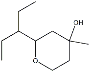 4-methyl-2-(pentan-3-yl)tetrahydro-2H-pyran-4-ol Struktur