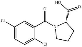 1-(2,5-dichlorobenzoyl)pyrrolidine-2-carboxylic acid Struktur