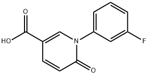 1-(3-fluorophenyl)-6-oxo-1,6-dihydropyridine-3-carboxylic acid Struktur