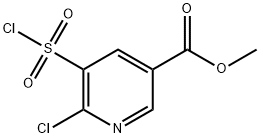 methyl 6-chloro-5-(chlorosulfonyl)pyridine-3-carboxylate Struktur