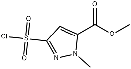 methyl 3-(chlorosulfonyl)-1-methyl-1H-pyrazole-5-carboxylate Struktur