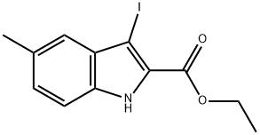 ethyl 3-iodo-5-methyl-1H-indole-2-carboxylate Struktur