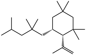 Cyclohexane, 1,1,5,5-tetramethyl-2-(1-methylethenyl)-3-(2,2,4-trimethylpentyl)-, cis- (9CI) Struktur