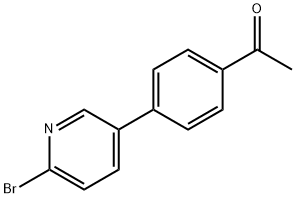 2-Bromo-5-(4-acetylphenyl)pyridine Struktur