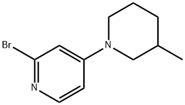 2-bromo-4-(3-methylpiperidin-1-yl)pyridine Struktur