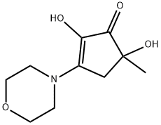 2,5-dihydroxy-5-methyl-3-(morpholin-4-yl)-2-cyclopenten-1-one Struktur