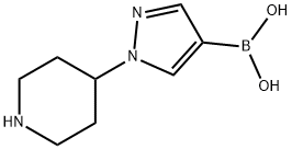 Boronic acid, B-[1-(4-piperidinyl)-1H-pyrazol-4-yl]-, 1146614-42-7, 結構式