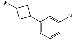 3-(3-chlorophenyl)cyclobutan-1-amine Struktur