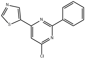 4-Chloro-2-phenyl-6-(5-thiazolyl)pyrimidine Struktur