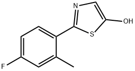 2-(4-Fluoro-2-methylphenyl)-5-hydroxythiazole Struktur