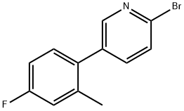 2-Bromo-5-(4-fluoro-2-methylphenyl)pyridine Struktur