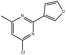 4-Chloro-6-methyl-2-(3-furyl)pyrimidine Struktur