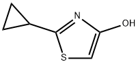 2-(Cyclopropyl)-4-hydroxythiazole Struktur