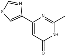 4-Hydroxy-2-methyl-6-(4-thiazolyl)pyrimidine Struktur