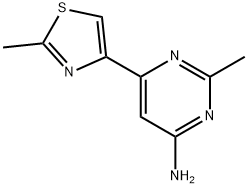 4-Amino-2-methyl-6-(2-methyl-4-thiazolyl)pyrimidine Struktur