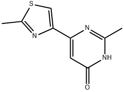 4-Hydroxy-2-methyl-6-(2-methyl-4-thiazolyl)pyrimidine Struktur