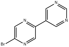 2-Bromo-5-(5-pyrimidyl)pyrazine Struktur