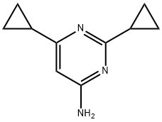 4-Amino-2,6-dicyclopropylpyrimidine Struktur