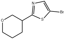 4-Bromo-2-(tetrahydropyran-3-yl)thiazole Struktur