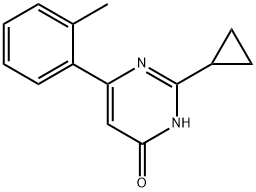 4-Hydroxy-6-(2-tolyl)-2-cyclopropylpyrimidine Struktur