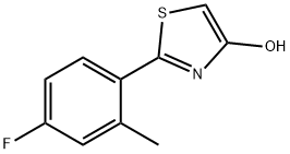 2-(4-Fluoro-2-methylphenyl)-4-hydroxythiazole Struktur