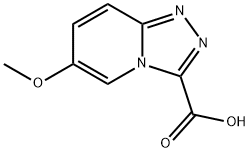 6-methoxy-[1,2,4]triazolo[4,3-a]pyridine-3-carboxylic acid Struktur