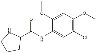 N-(5-chloro-2,4-dimethoxyphenyl)pyrrolidine-2-carboxamide Struktur