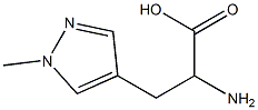 2-amino-3-(1-methyl-1H-pyrazol-4-yl)propanoic acid Struktur