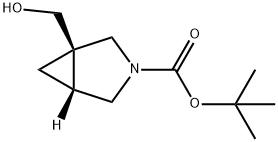 tert-butyl (1R,5R)-1-(hydroxymethyl)-3-azabicyclo[3.1.0]hexane-3-carboxylate Struktur