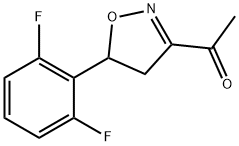 1-[5-(2,6-difluorophenyl)-4,5-dihydro-1,2-oxazol-3-yl]ethanone Struktur