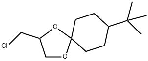 2-Chlormethyl-8-(1,1-dimethylethyl)-1,4-dioxaspiro[4.5]decan Struktur