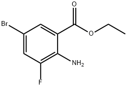 ethyl 2-amino-5-bromo-3-fluorobenzoate Struktur