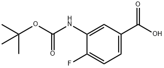 3-{[(tert-butoxy)carbonyl]amino}-4-fluorobenzoic acid Struktur